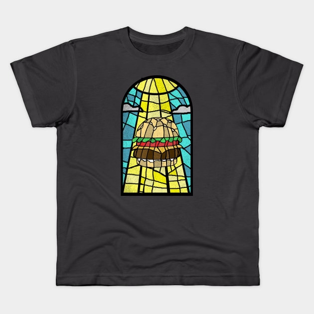 Heavenly burger Kids T-Shirt by Undeadredneck